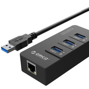 هاب اترنت و یو اس بی اوریکو Orico USB3.0 Gigabit Ethernet Adapter HR01-U3