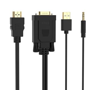 مبدل اچ دی ام آی به وی جی ای و صدا و یو اس بی اوریکو ORICO VGA/HDMI Adapter Cable 1M (XD-VATH)