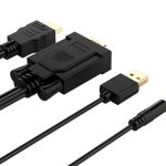 مبدل اچ دی ام آی به وی جی ای و صدا و یو اس بی اوریکو ORICO VGA/HDMI Adapter Cable 1M (XD-VATH)