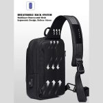 کوله پشتی تک بند  ضد آب یو اس بی دار تبلت 7.9 اینچی بنج Bange BG-77112 Men's Waterproof Crossbody Chest Bag Black