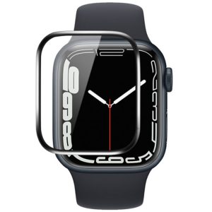 محافظ صفحه نمایش اپل واچ 41 میلی‌متری سری 7 کوتتسی Coteetci iWatch7 frame full Glue tempered glass 24002-41