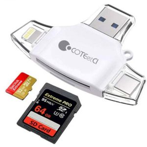 کارت خوان چند سر کوتتسی Coteetci 4IN1 CARD READER(SD/TF) CS5132-BK