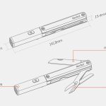 چراغ قوه سه کاره ضدآب شیائومی Multitool Xiaomi Nextool N1 flashlight-scissors-knife NE20026