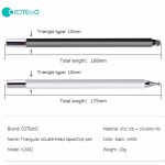 قلم لمسی دو سر کوتتسی Coteetci Triangular double-head capacitive pen 62002-WH