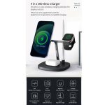 شارژر وایرلس رومیزی چهارکاره 15 وات ویوو WiWU 4 in 1 wireless charger M8