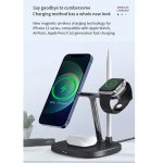 شارژر وایرلس رومیزی چهارکاره 15 وات ویوو WiWU 4 in 1 wireless charger M8