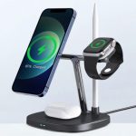 شارژر وایرلس رومیزی چهارکاره 15 وات ویوو WiWU 4 in 1 wireless charger M8