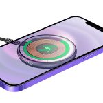 شارژر بی سیم مگنتی 15 وات ویوو Wiwu Transparent Magnetic Wireless Charger M14