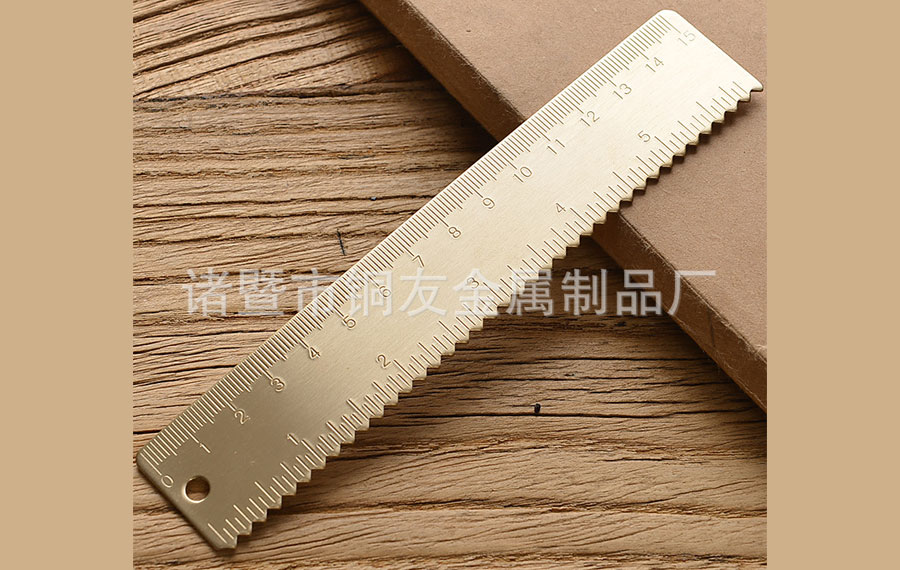 خط کش اندازه گیری برنجی 15 سانتی متری کریتیو 15cm brass ruler creative