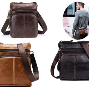 کیف دوشی  چرم اصل مردانه کوتتسی Coteetci Luxury Series Mini Shoulder Bag 14036