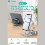 هولدر گوشی موبایل و تبلت دو طرفه تاشو کوتتسی Coteetci SD-53 Aluminum Alloy 2 in 1 Folding Bracket 51012