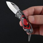 چاقو آنباکسینگ تاشو استیل ضدزنگ mini folding knife stainless steel self-defense fruit