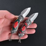 چاقو آنباکسینگ تاشو استیل ضدزنگ mini folding knife stainless steel self-defense fruit