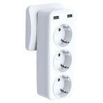 چند راهی برق هوشمند 2 سوکت و 2 یواس بی 2.4 آمپر ایکس او XO WL08 EU Smart Wall Plug Conversion Socket