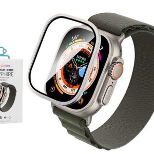 محافظ صفحه نمایش اپل واچ اولترا 49 میلی متری با قاب آلیاژ تیتانیوم کوتتسی Coteetci iWatch ultra film 49mm 24011