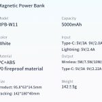 پاوربانک بی سیم مغناطیسی 10000 میلی آمپر ساعت رسی Recci Wireless Magnet Power Bank 10000mah RPB-W09