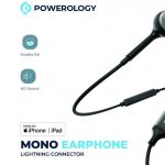 هندزفری سیمی لایتنینگ تک گوش پاورولوژی Powerology Mono Earphone Lightning Connector