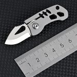 چاقو آنباکسینگ تیتانیومی تاشوی قابل آویز از دسته کلید Portable sharp mini folding knife