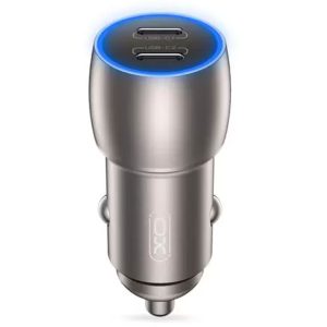 شارژر فندکی تایپ سی دو پورت 40 وات ایکس او XO CC51 Intelligent Dual PD40W Car Charger