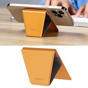 پایه نگهدارنده و کیف کارت اعتباری مگنتی چرمی آیفون سری 12 راک ROCK RPH0968 Magnetic Card holder Stand