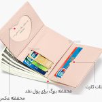 کیف پول فانتزی زنانه و دخترانه تاشو تائومیک میک TAOMICMIC Y8953 women's short wallet, PU leather card holder