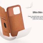 کیف کلاسوری آیفون 15 پرو نیلکین Nillkin Apple iPhone 15 Pro Qin Pro leather case