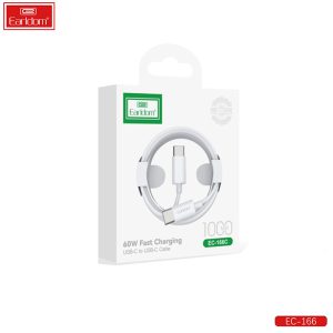 کابل شارژ سریع دوسر تایپ سی 60 وات یک متری ارلدام Earldom PD Charging Cable 1m 60W EC-166