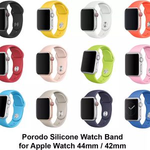 بند سیلیکونی اپل واچ 44/42 میلی متری پورودو Porodo Apple Watch 44/42 mm silicone strap