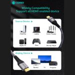 کابل دو سر اچ دی ام آی 3 متری کوتتسی Coteetci dual HDMI video cable 87107