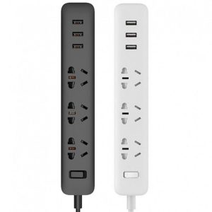 چند راهی سه سوکت و سه یو اس بی شیائومی Xiaomi Mi Power Strip Europlug XMCXB01QMN