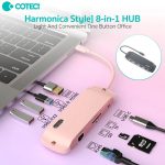 هاب تایپ سی 8 پورت  کوتسی Coteci 8in1 USB-C Hub 16005