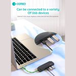 هاب تایپ سی 8 پورت  کوتسی Coteci 8in1 USB-C Hub 16005