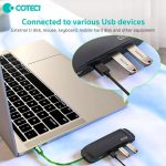 هاب تایپ سی 8 پورت  کوتسی Coteci 8in1 USB-C Hub 16005