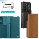 کیف محافظ سامسونگ زد فولد 5 نیلکین Nillkin Samsung Galaxy Z Fold 5/W24 Qin Pro leather case