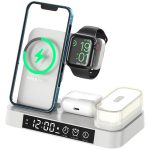 شارژر بی سیم، هولدر موبایل، چراغ خواب و ساعت زنگ‌دار توآکلو Tuocalo 4 in 1 Wireless Charging Station A37