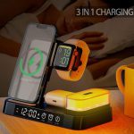 شارژر بی سیم، هولدر موبایل، چراغ خواب و ساعت زنگ‌دار توآکلو Tuocalo 4 in 1 Wireless Charging Station A37