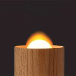 چراغ خواب شارژی طرح شمع چوبی Wood LED Candlelight Simulation Wax Candle Night Light