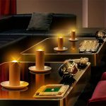 چراغ خواب شارژی طرح شمع چوبی Wood LED Candlelight Simulation Wax Candle Night Light