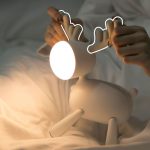 چراغ رومیزی سیلکونی فانتزی شارژی طرح گوزن L17 Cartoon deer small night light USB charging