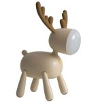 چراغ رومیزی سیلکونی فانتزی شارژی طرح گوزن L17 Cartoon deer small night light USB charging