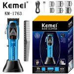 ماشین اصلاح موی سر و بدن حرفه‌ای شارژی کمی Kemei KM-1763 Hair Clippers Rechargeable Hair Trimmers For Salon