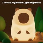 چراغ خواب رومیزی سیلیکونی شارژی New Capibara Silicone Night Light Sleeping DS-CPBR-01