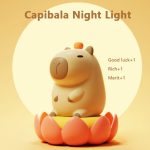 چراغ خواب رومیزی سیلیکونی شارژی New Capibara Silicone Night Light Sleeping DS-CPBR-01