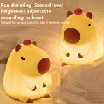 چراغ خواب رومیزی سیلیکونی شارژی New Capibara Silicone Night Light Sleeping DS-CPBR-01