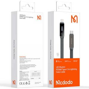 کابل شارژ تایپ سی به لایتنینگ 36 وات 1.2 متری مک دودو Mcdodo CA-496 36W Charging Speed Display Type-C to Lightning Cable 1.2m