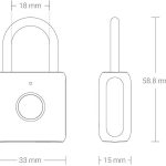 قفل اثر انگشتی هوشمند UODI Fingerprint Padlock IPX2