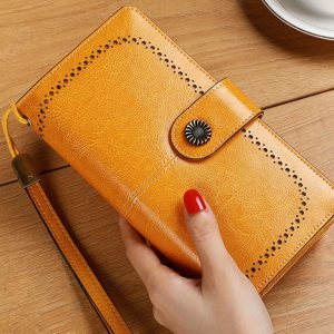 کیف پول چرمی زنانه IOS/Aiguoshi leather Wallet women's new 2046