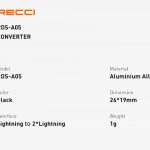 مبدل لایتنیگ 2 در 1 رسی RECCI RDS-A05 Lightning Converter