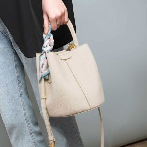 کیف دوشی زنانه چرمی با ظرفیت بزرگ Viney women’s bag versatile leather portable bucket bag 4368