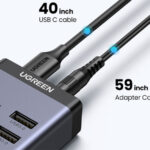 هاب یو اس بی 4 پورت یوگرین Ugreen 4IN1 USB HUB 3.0 Adapter cm613-90874